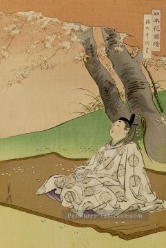 Nihon Hana ZUE 1897 2 Ogata Gekko ukiyo e Peinture à l'huile